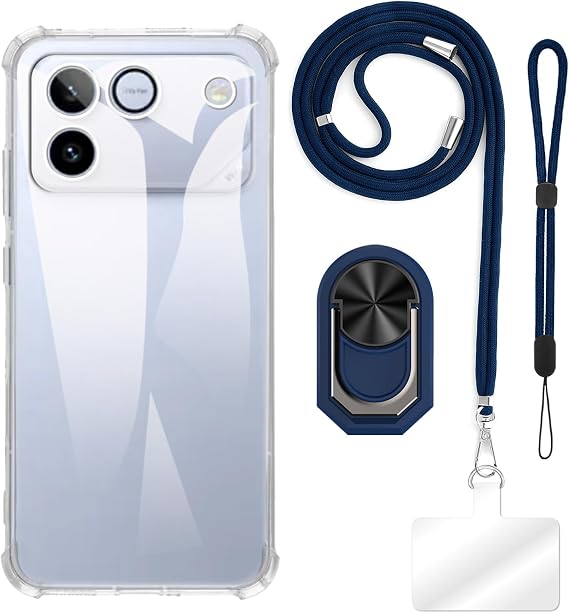 Case Accessory Bundle for Honor Win RT 5G - Clear+Blue