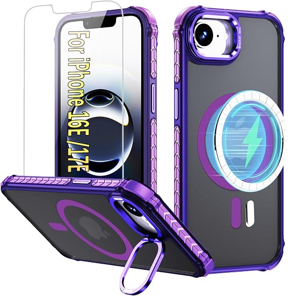 Magnetic for iPhone 16E / 17E Case Purple, with Screen Protector