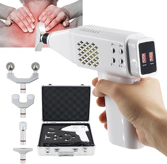 Chiropractic Adjusting Tool, Electric Chiropractic Activator Spine Correction Massager, 9 Levels Intensity (100N-900N), 9 Levels Frequency, LCD Display