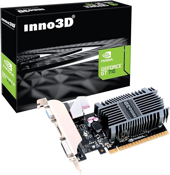 Inno3D Nvidia GeForce GT 710 2GB DDR3 LP Low Profile Video Graphics Card HDMI DVI VGA Single Slot