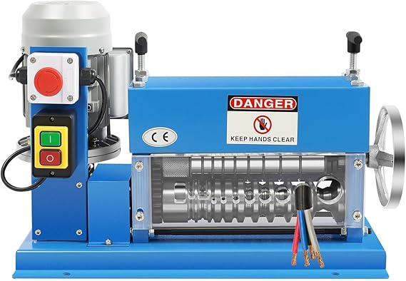 Electric Wire Stripping Machine 370W Wire Stripper, Automatic Wire Stripping Tool 1.5mm-38mm, Cable Stripper Machine 11 Channels 10 Blades, Recycle Wire Stripper | UK Stock