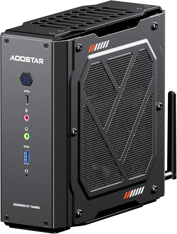 AOOSTAR GODY Mini PC AMD Ryzen 9 7940HX + Radeon RX 7600 XT GDDR6 8GB Discrete Graphics High Performance Gaming Desktop Computer | Supports 4K Dual Output, DDR5, WiFi 6E R9 7940HX+7600XT 0+0