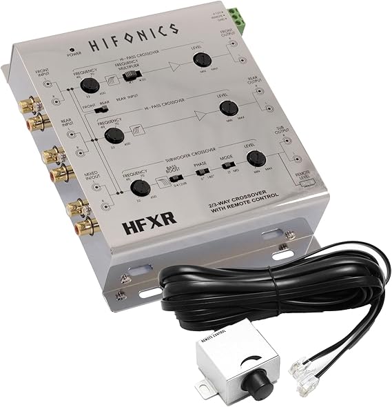 Hifonics HFXR 2-Way/3-Way Active Crossover with Remote Bass Control