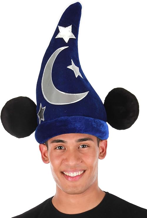 Disney Classic Mickey Wizard Plush Costume Hat - Adjustable Hat with Attached Ears