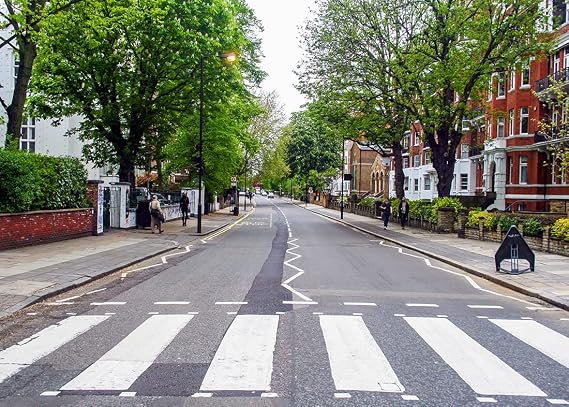BELECO 20x10ft Fabric Abbey Road Street Backdrop for Photography Music Band Backdrop World Famous Street London Landmark Background for Party Decorations Portrait Photoshoot Studio Booth Props