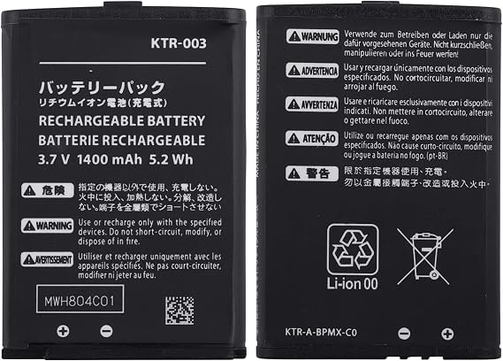 KTR-003 Replacement Battery Compatible with New Nintendo 3DS N3DS with Toolkit