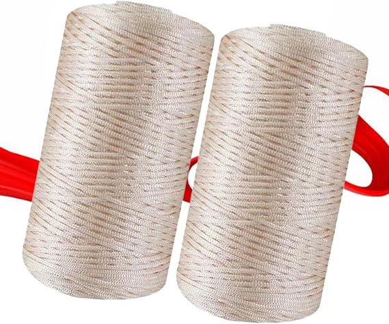 Sun Hat Yarn for Crocheting, 2 Soft Cord Nylon Yarn Nylon Crochet Yarn Cord Cotton Thread,Crocheting Nylon Yarn for Hand Knitted Hat Shoes Crochet Basket Yarn