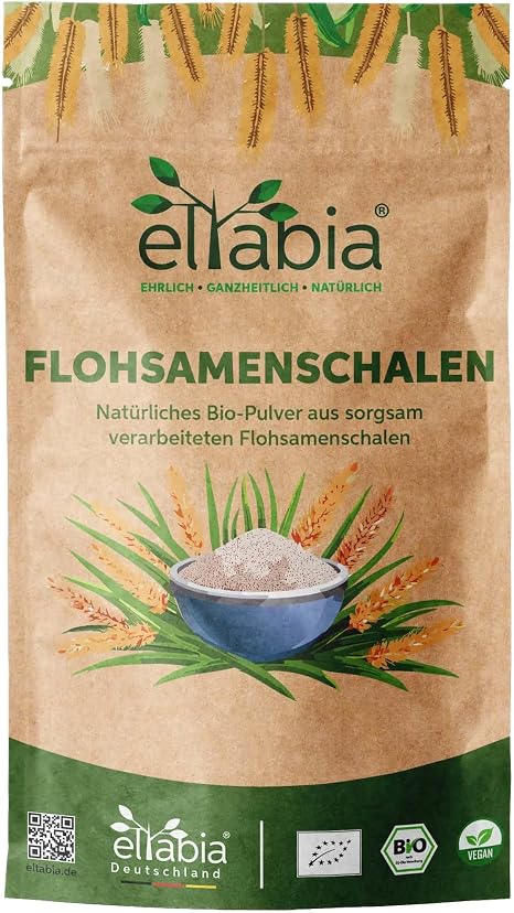 Organic psyllium husk powder 500 g 99% purity psyllium seed shells ground premium raw food quality from India vegan
