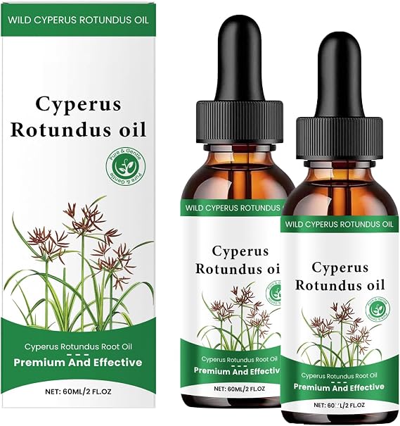 Cyprus Oil for Hair Removal,2PCS Natural Cyperus Rotundus Oil,Body Oils for Hair Removal,Soothing Reduce Hair & Moisturizes,Easy to Removal Body Hair & Hydrating,Cyperus Rotundus (60ML/2PACK)