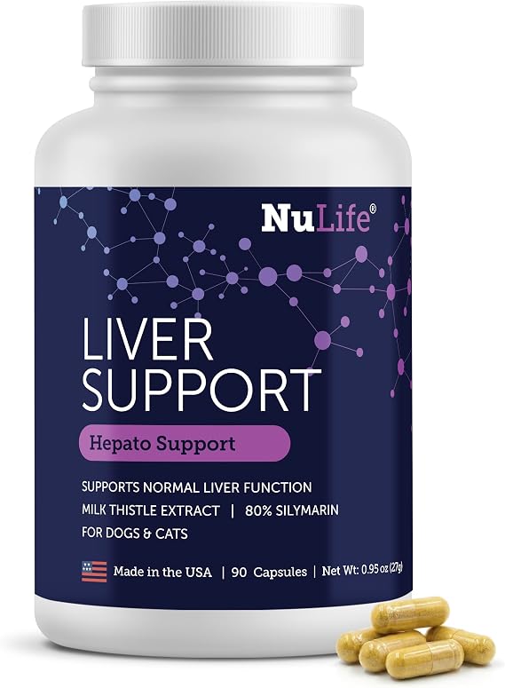 NuLife Hepato Support - Liver Support for Dogs & Cats with Silymarin - 90ct