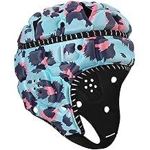 Soft Shell Padded Helmet, 7v7 Flag Football Headguard with Reflective Strips, Rugby Scrum Cap for Goalie Keeper, Hockey