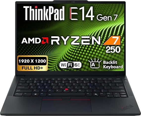 Lenovo ThinkPad E14 Gen 7 AMD Ryzen 7 250, 24GB DDR5 RAM, 512GB SSD