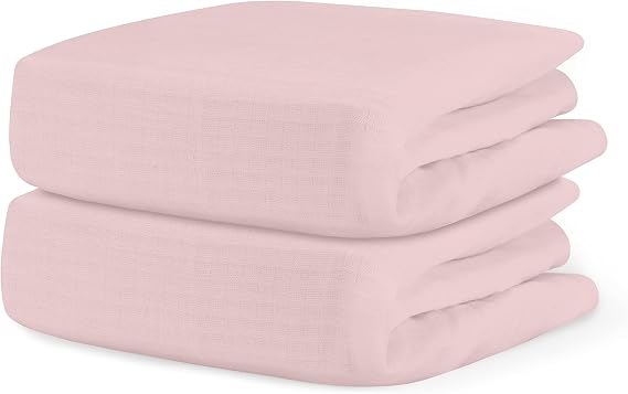 Newton Baby Fitted Crib Sheet 2-Pack, Organic Cotton - Pink