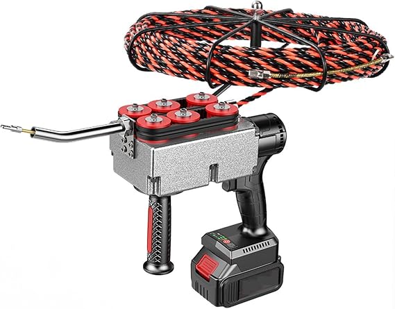 Wire Puller Electrician Wire Puller Through Wall Automatic Threading Machine Dark Wire Electrical Wire Pulling Tool Threading Machine Electrician Wire Puller 15mline-25000mAh