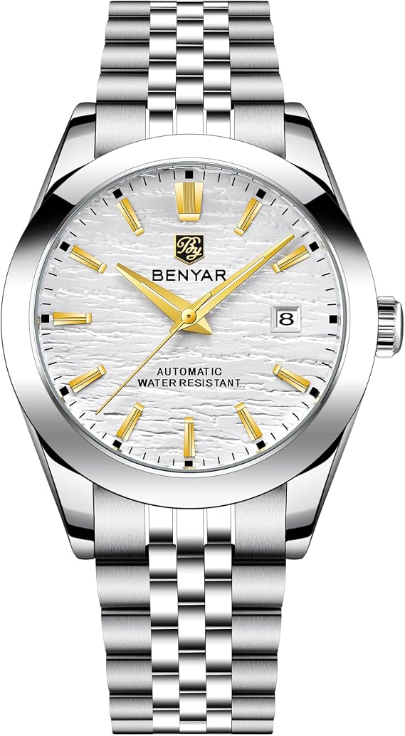 TYBERLEY BY5209 Men's Automatic Mechanical Watch 40MM Stainless Steel Strap Waterproof Luminous Casual Men's Watch Date