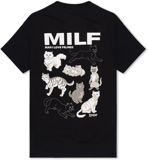 RIPNDIP Man I Love Felines Tee (Black)