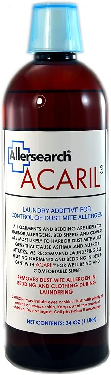 Allersearch ACARIL Laundry Additive 34 Oz (1 Liter)