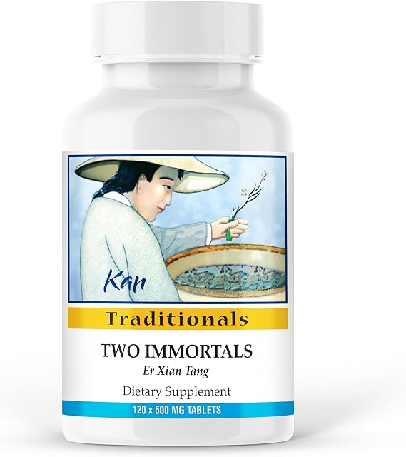 Kan Herbs Company Two Immortals Traditional Chinese Herbal Formula to Support Menopause and Perimenopause Wellness, Emotional Balance, and Urinary Function, Herbal Supplement, 120 Tablets