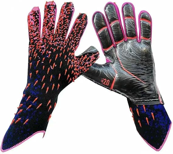 Goalkeeper Gloves, Strong Grip for Soccer Goalie Goalkeeper Glove with Size 6/7/8/9/10 Football Gloves for Kids Youth and Adult