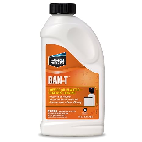 Ban-T Alkaline Water Neutralizer and Cleaner Water Softener Tannin and Iron Removal Cleaner -- Removes Hard Water Deposits, Lime Scale, Iron Staining Restores Water Softener Efficiency
