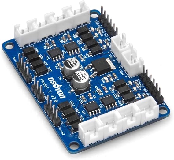 Model Y 4-Channel Dual H-Bridge Stepper Motor Driver Board for Arduino Raspberry Pi UNO Mega2560 Mecanum Wheel Smart Car Power