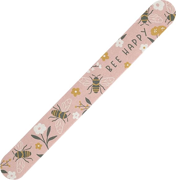 Karma, Colorful Emery Board Double-Sided, 180/120 Grit Nail Files, Bee Happy