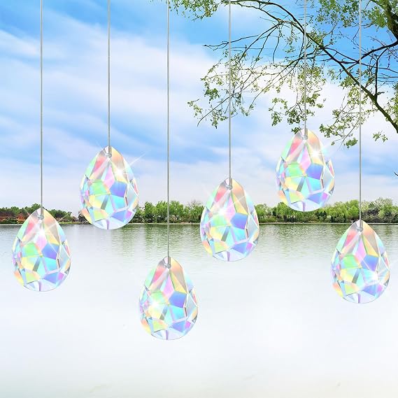10 pcs Crystal Suncatcher For Windows, 38 mm Glass