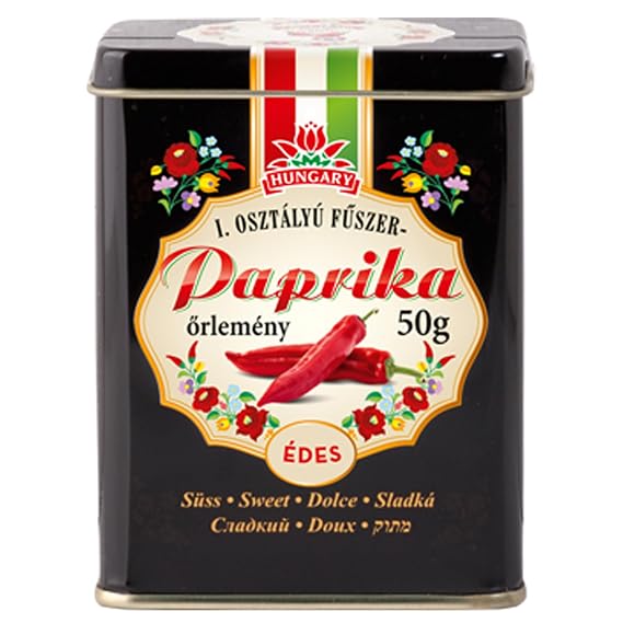 Hungarian sweet paprika (50g/1.76oz) in traditional folk canvas bag, imported from Hungary