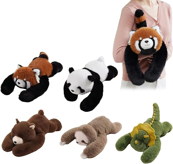 Weighted Plush Stuffed Animal for Kids Adults,Cute Plush Hugging Pillow Animals,Soft Pillow for Sleep Support,Panda Sloth Bear Dinosaur Stuffed Toys, Plushs Toy Gifts for Boys Girls (Red Panda, 30cm)