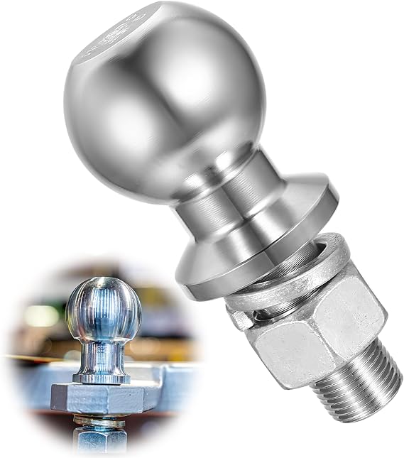 Tow Ball 50mm/2'' Trailer Hitch Ball Head Bolt, Trailer Towing Hitch Balls, 3.5T Towing Balls for Drawbar Straight Car Tow Bar Tractor Extensions
