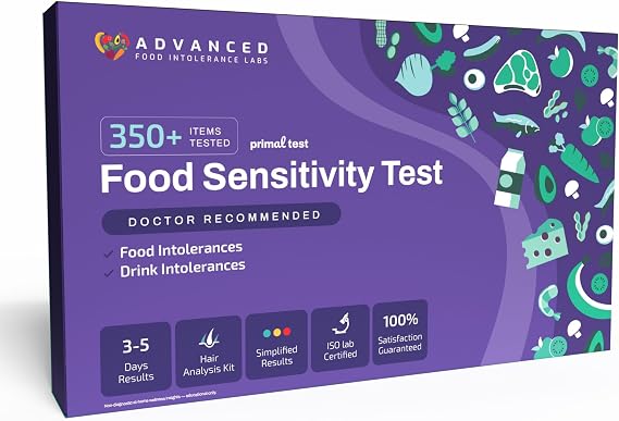 AFIL Primal | Food & Drinks Sensitivity Home Test Kit for Adults & Kids | 350+ Items, Gluten, Dairy | Fast Results | Holistic