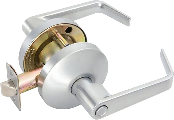 Falcon B301S D 626 B Series Grade 2 Medium Duty Cylindrical Chasis Non-Handed Lock, Privacy Function, Keyless Cylinder, Dane Lever, Satin Chrome Finish