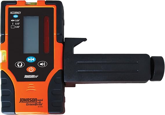 Johnson Level & Tool 40-6763 Two-Sided Laser Detector w/Clamp for Green Beam Lasers, Green, 1 Laser Detector Kit