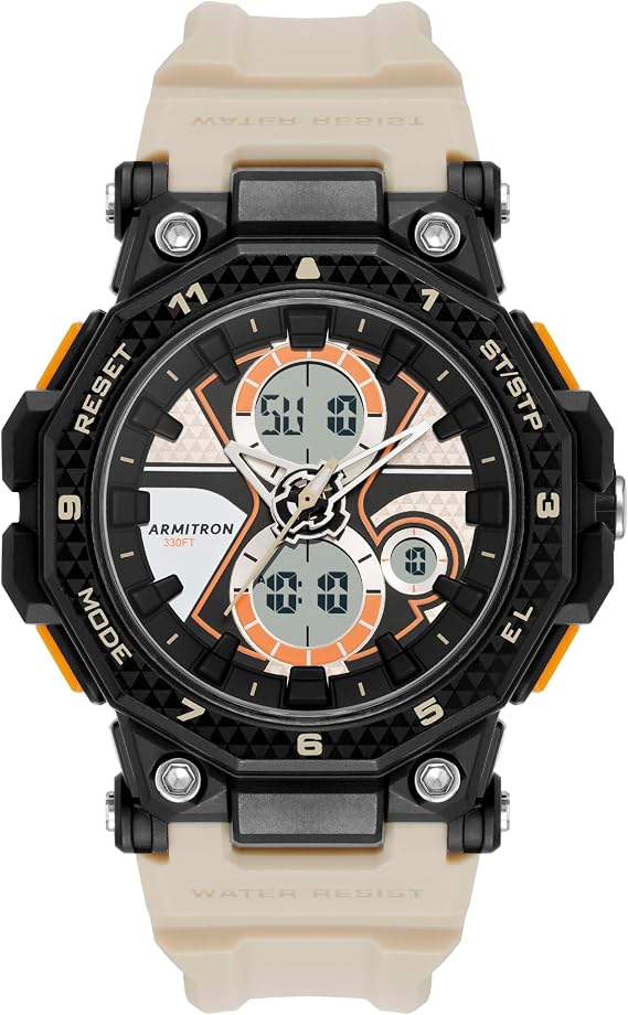 Armitron Men's Analog-Digital Chronograph Resin Strap Watch