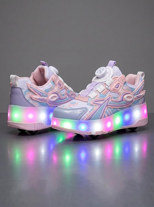 Tonny Black Unisex Işıklı Patenli Bağcıklı Spor Ayakkabı Platform Taban Günlük