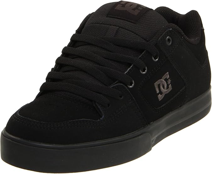 DC mens Pure Skate Shoe, Black/Pirate Black, 10.5 US