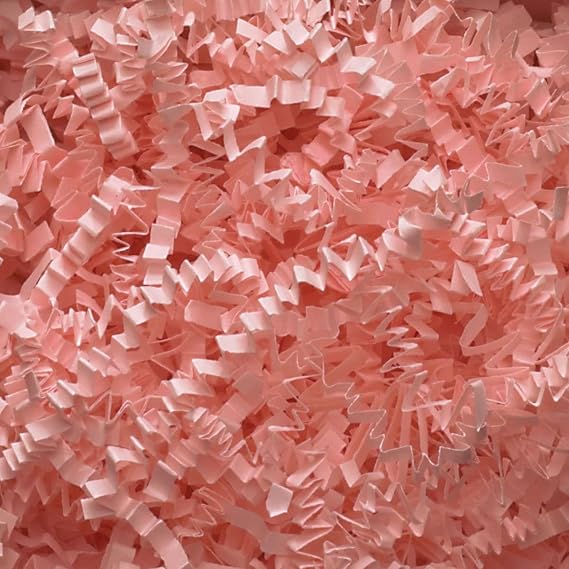 Shredded Crinkle ZigZag Kraft Paper, Light Pink, 500g