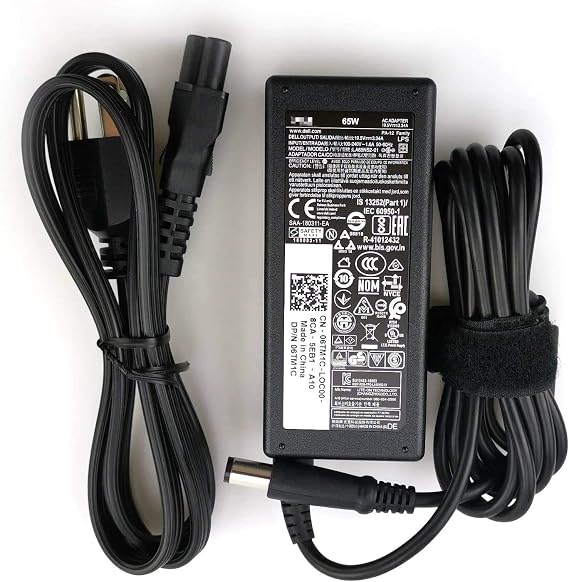 65W AC Power Charger Fit for Dell Latitude 3580 5414 Rugged 7214 Rugged 7414 Rugged Vostro 14 3449 Vostro 3360 Vostro 3445 Vostro 3446 3546 Laptop Power Supply Adapter Cord.Plug Size: 7.4mm5.0mm