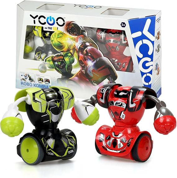 SilverLit Robo Kombat Twin pack | Pack of Two Fighting Robots | Lights and Punching Sound Effects | Remote Control Toy - Ultimate Battling Robots for Boys and Girls ages 5+