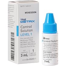 McKesson TRUE METRIX Control Solution Level 1, Blood Glucose Meters, 3 mL, 1 Count