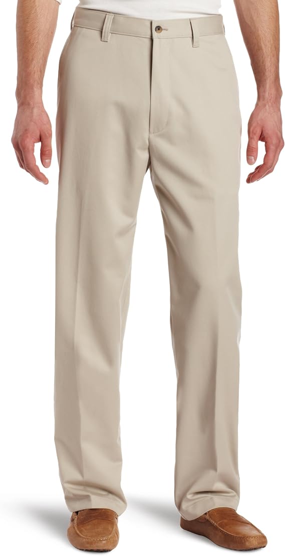 Haggar Mens Cool 18 Hidden Expandable Waist Pleat and Flat Front Golf Pant (Big & Tall Sizes)