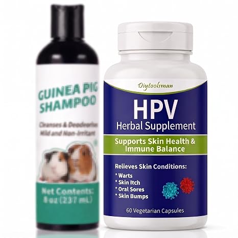 HPV Skin Support Supplement Herbal Formula for Warts, Bumps, Canker Sores & Itchy Skin Skin Tag Remover, Supports Skin Health & Immune Balance 60 Vegan Capsules