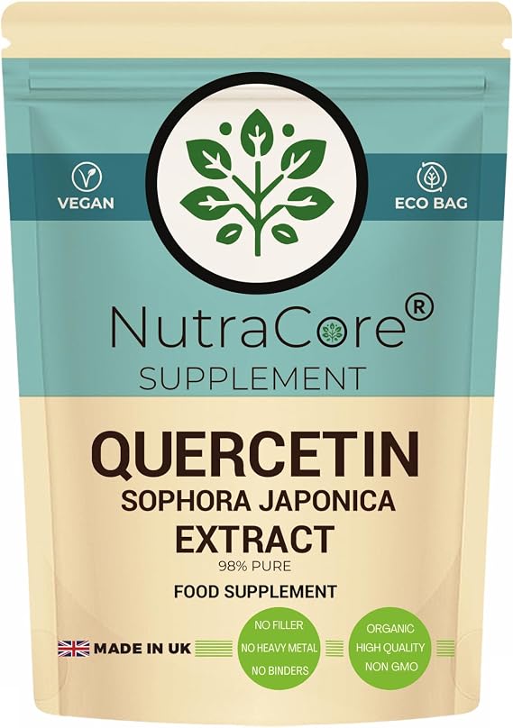 Quercetin 98% 90 Capsules Sophora Japonica Extract UK Vegan Formula