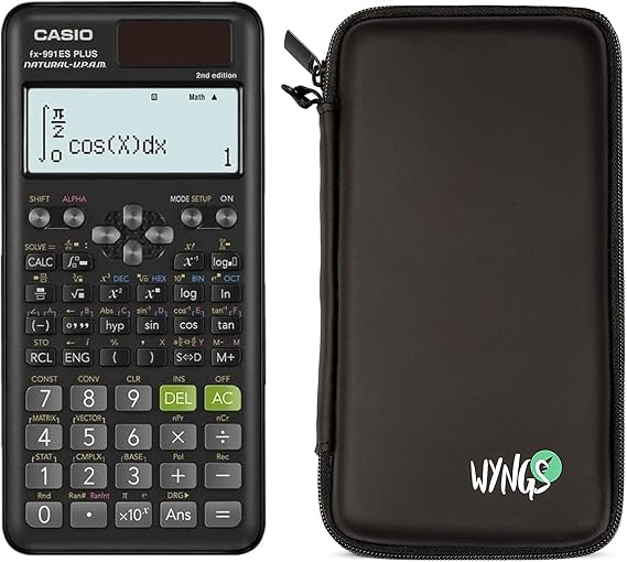 Casio FX-991ES Plus 2nd Edition Scientific Calculator + WYNGS Protective Case Black