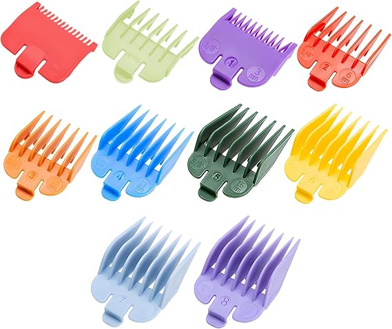 10 Pcs Clipper Guards for Wahl - Multicolor Hair Clipper Guide Combs