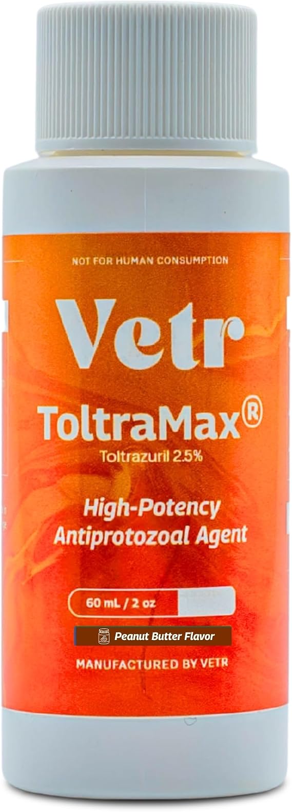 Toltrazuril 2.5% for Horses, Dogs, Cats, 60mL/2 Ounce, for Non-Food Chain Animals, Peanut Butter