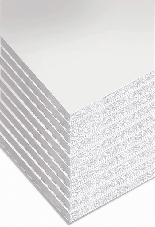 A1 White Foamboard – 5mm Thick x 5 Sheets (594mm x 841mm) – Lightweight Mounting Boards for Crafts, Displays, Signage, and Model Making