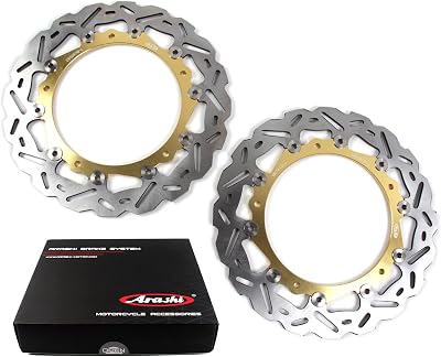 Arashi Front Brake Disc Rotors for BMW S1000R 2014-2017 NAKED 14-18  S1000RR 2009-2018 ABS  S1000XR 2015-2021  S1000R Cast Wheel 2014-2021 Motorcycle Replacement Accessories Gold 2011 2012 2013