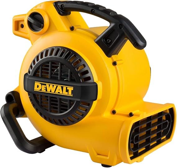 DEWALT Portable Air Mover, 276W 3 Speed Floor Fan, Utility Blower Fan | 1/5 HP 600 CFM Floor Dryer, 11 lbs Carpet Dryer, Floor Fan, for Janitorial, Home, Commercial Use, DXAM-2260