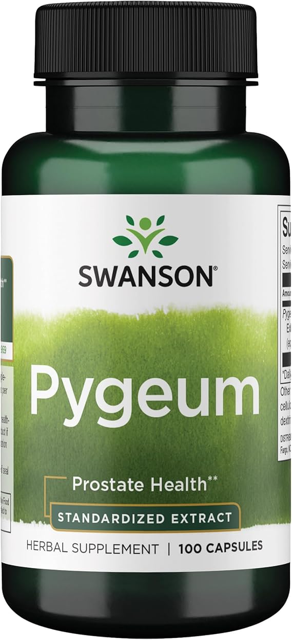 Swanson Pygeum Prostate Health Supplements for Men, 100 Capsules